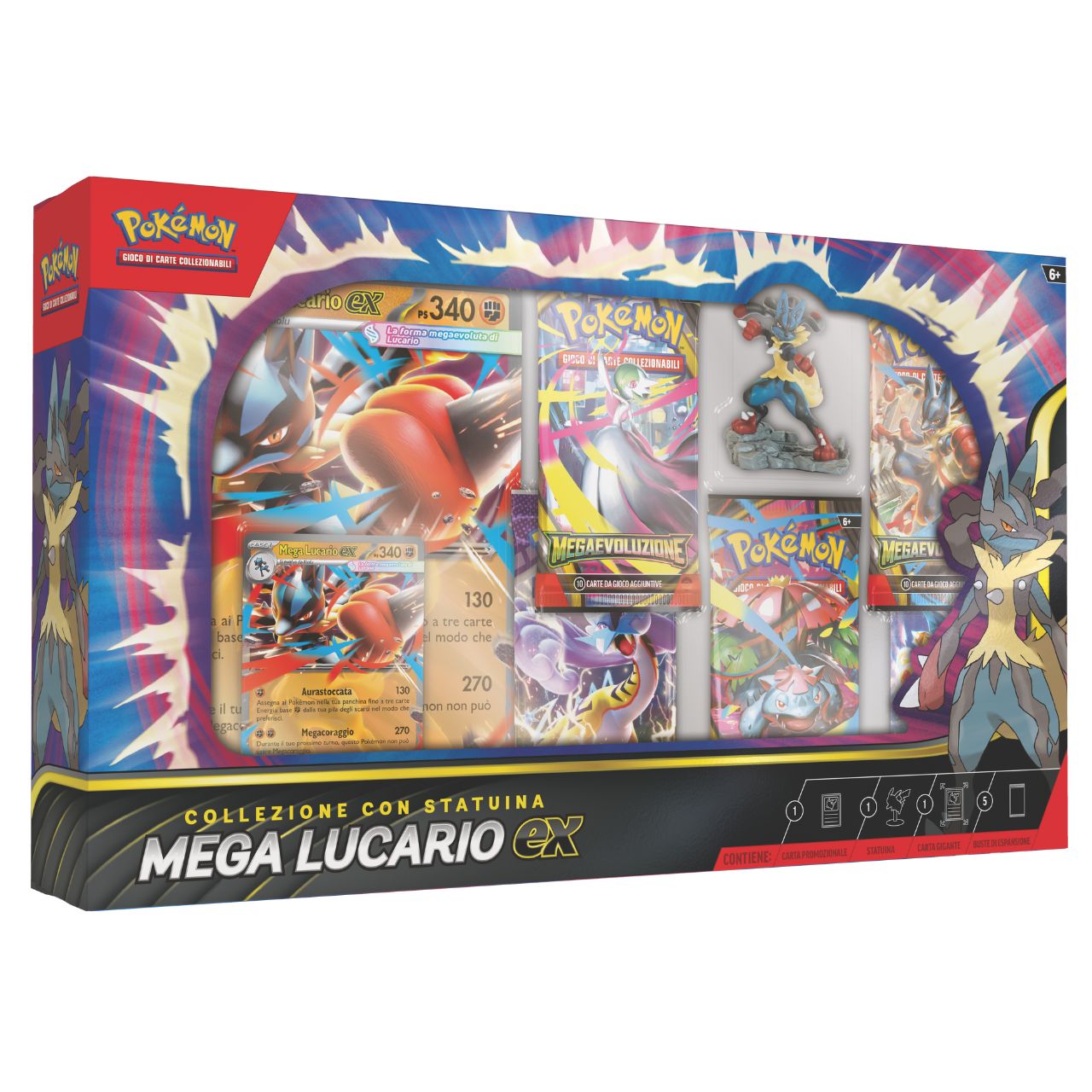 POKÉMON MEGAEVOLUZIONE – COLLEZIONE CON STATUINA MEGA LUCARIO EX