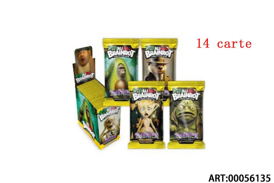 1 pacco da 14 carte brainrot italiano